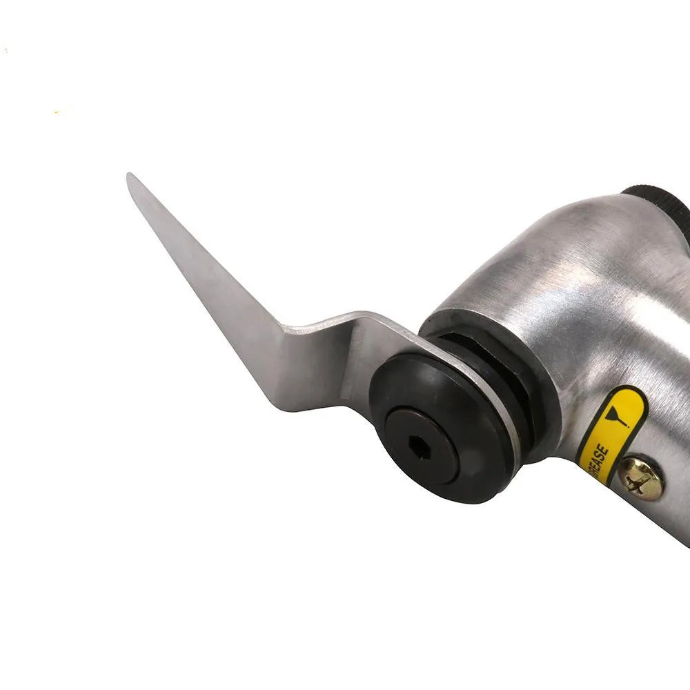 Pneumatic rubber tapping knife with aluminium alloy body, black rubber handle, and 200mm blade for cutting silicone sealant
