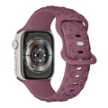 Embossed rose silicone watch strap for Apple Watch 38/40/41mm and 42/44/45mm in multiple colours