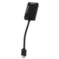 Black HD to HDMI adapter converter cable with 3.5mm audio port for connecting cameras to monitors