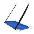 Cat window hammock in sandwich net and pipe fitting, 60x34cm, 10kg load, blue pink or black mesh