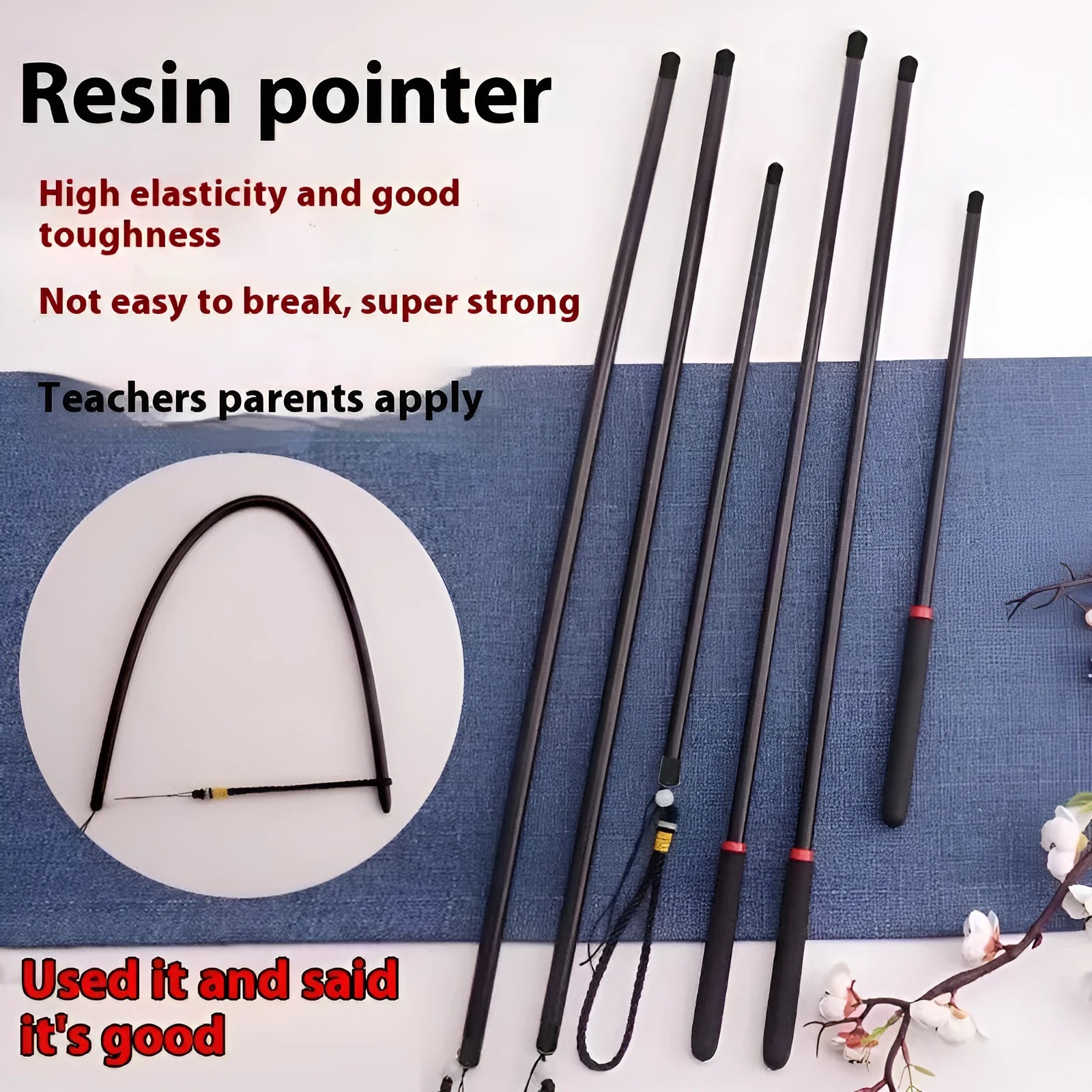 Clear resin pointer for holding a sewing tape measure in place, shown in 40cm 50cm 60cm 70cm sizes