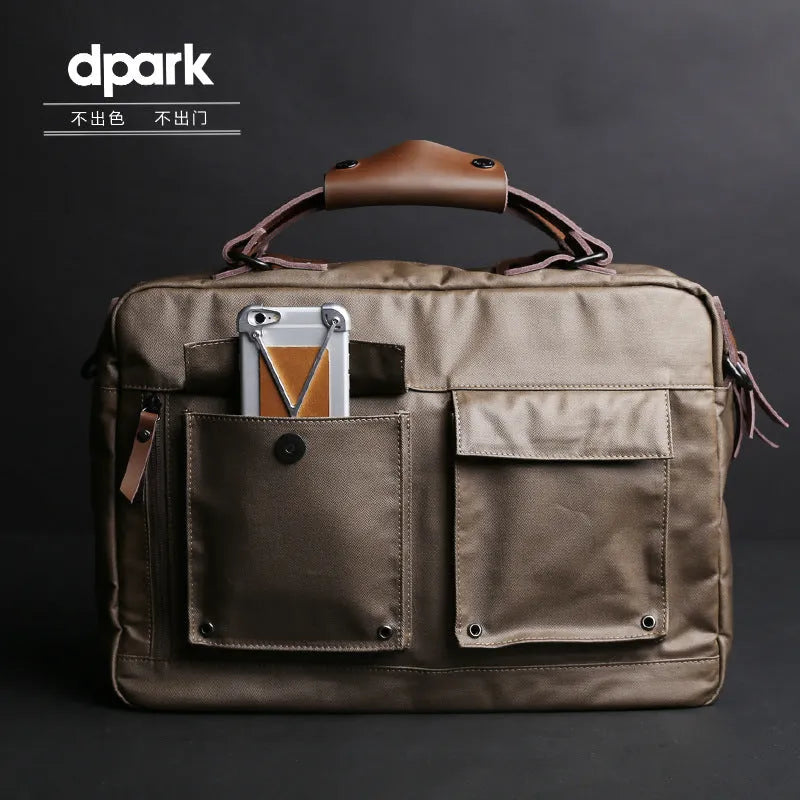 Dpark black single shoulder laptop bag for 14-15 inch Apple Lenovo devices