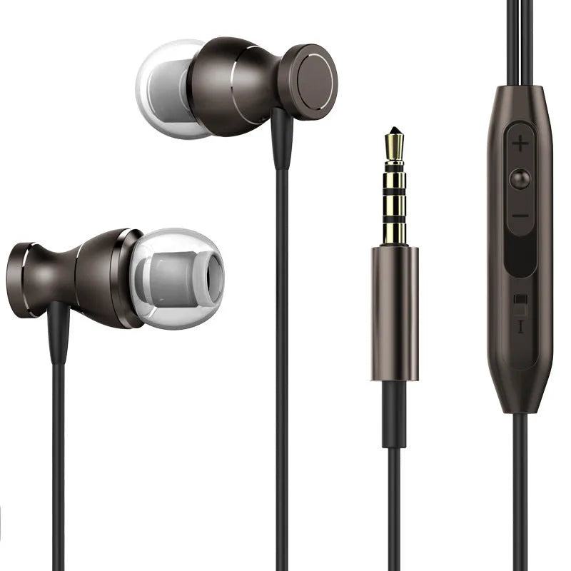Universal in-ear subwoofer headphones with 3.5mm plug in four colour options