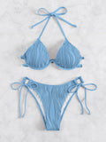 Women's bikini swimsuit with steel bracket construction in multiple colour options