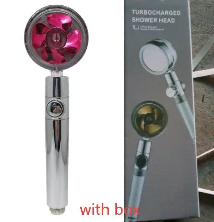 ABS water saving shower head with round head, chrome alloy finish, and 360-degree rotating joint