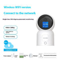 Zhou Shi white wireless indoor security camera with lens, mounted on a screw‑fixed bracket.