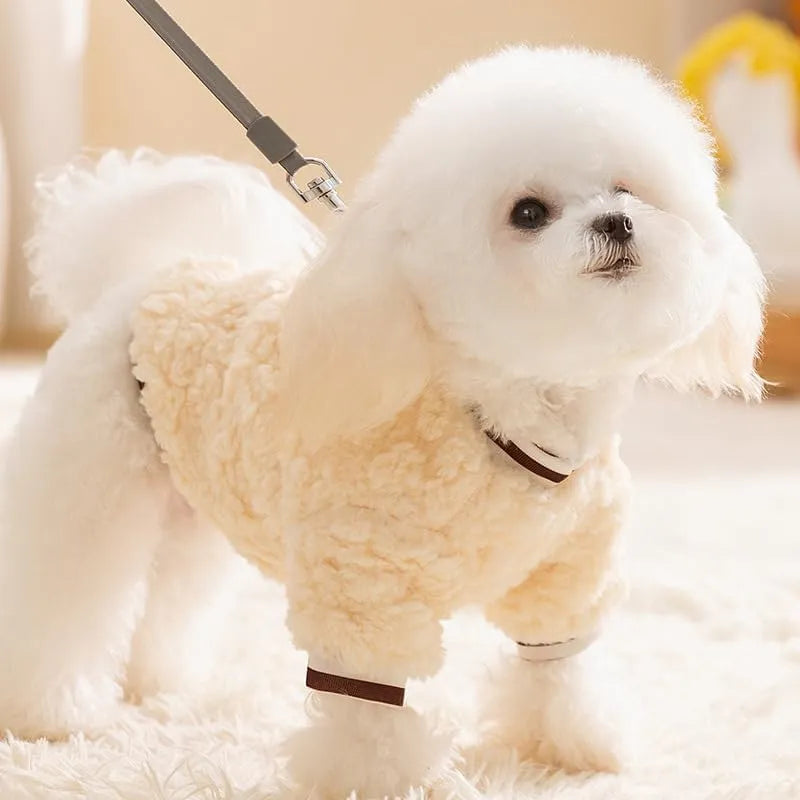 soft fleece dog hoodie in blessing animal pattern on a small dog autumn winter warm pet clothing