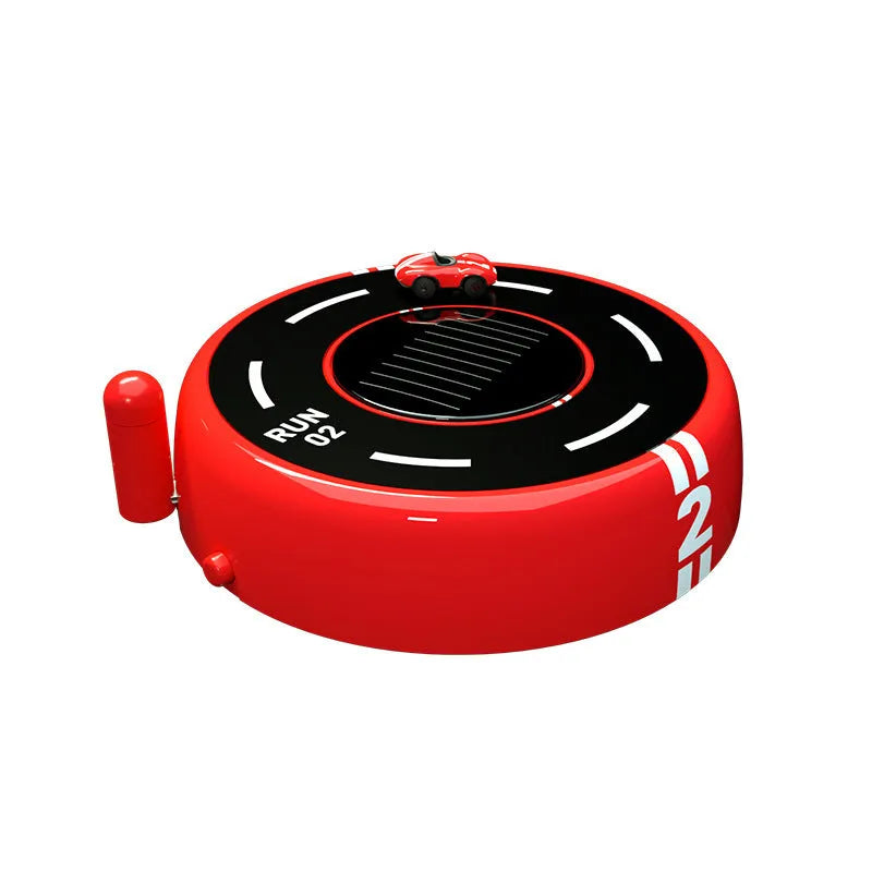 Round car aromatherapy decoration with solar panel in black, red or white colours