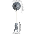 Grey resin alien tree pendant garden sculpture measuring 19x15x20cm