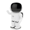 Astronaut robot camera with 3.6mm lens, night vision, two-way audio, 355° pan, 45° tilt, black or white