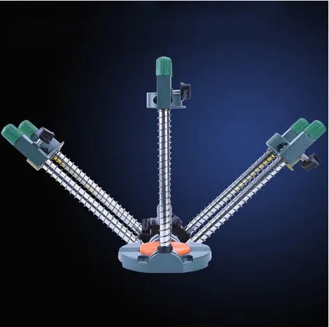Black electric drill bracket with wide range of motion for safe and practical drilling tasks