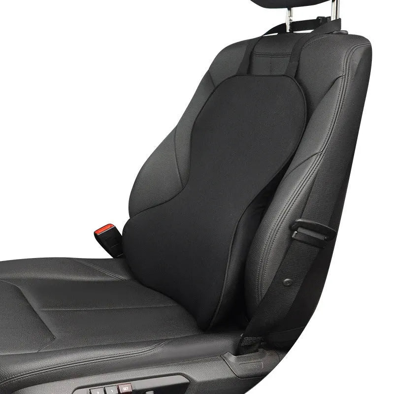 Memory cotton car lumbar support cushion in universal size on a car seat