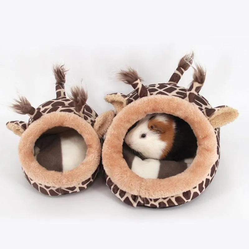 Warm hamster cotton nest, removable washable small pet bed in 3D PP cotton, L 24x20x18cm M 19x18x13cm