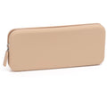 Silicone dustproof travel bag for women's makeup brushes in assorted colours.
