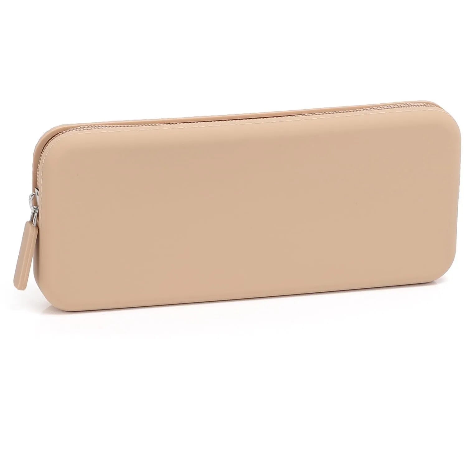 Silicone dustproof travel bag for women's makeup brushes in assorted colours.