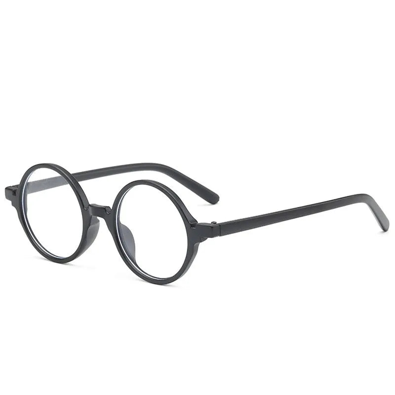 Retro round glasses frame without lenses in four colour options