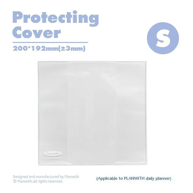 Embossed simple visual daily meter book in blue, showing prefect binding and white paper interior.