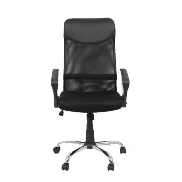 Black mesh computer chair with modern simplicity style and castors for office or home use