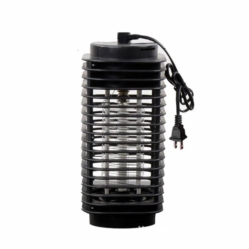 Black Hanging King Kong electric mosquito killer lamp with a metal grid and choice of international power plugs.