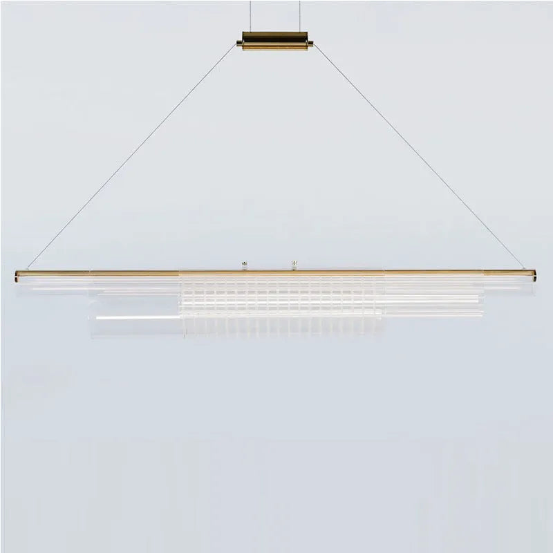 Modern glass pendant lamp with iron body for restaurant ceiling lighting
