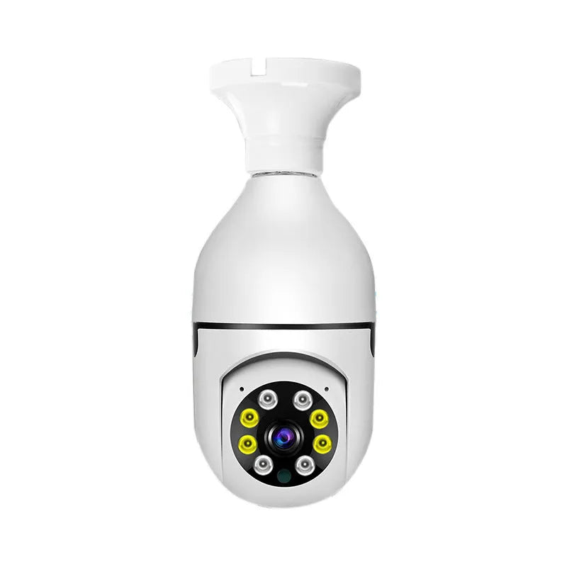 Wireless wifi bulb security camera with 1080p night vision for indoor and outdoor monitoring