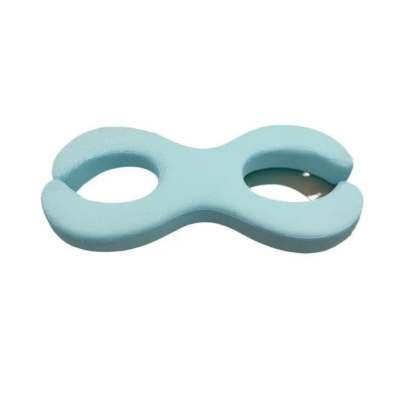 Blue cylindrical memory foam cervical pillow for neck support in 6cm and 9cm thickness options