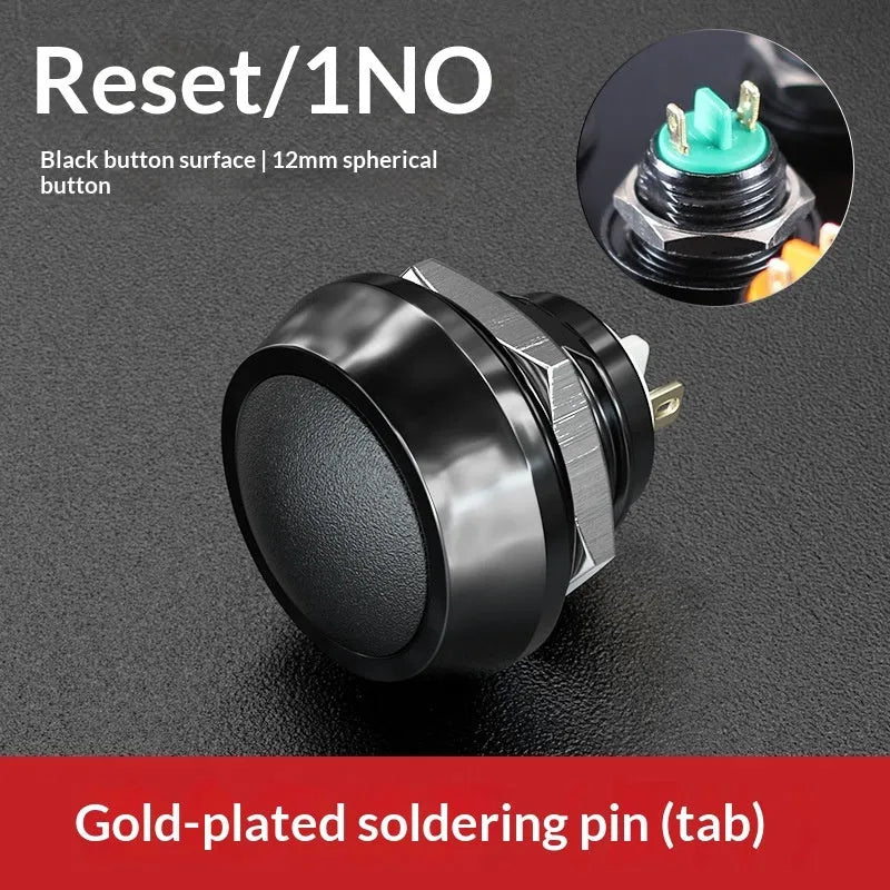 12mm red wave spherical handle self-resetting electronic remote control switch button