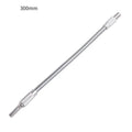 Silver metal flexible shaft with 6.35mm shank for cordless drill extension