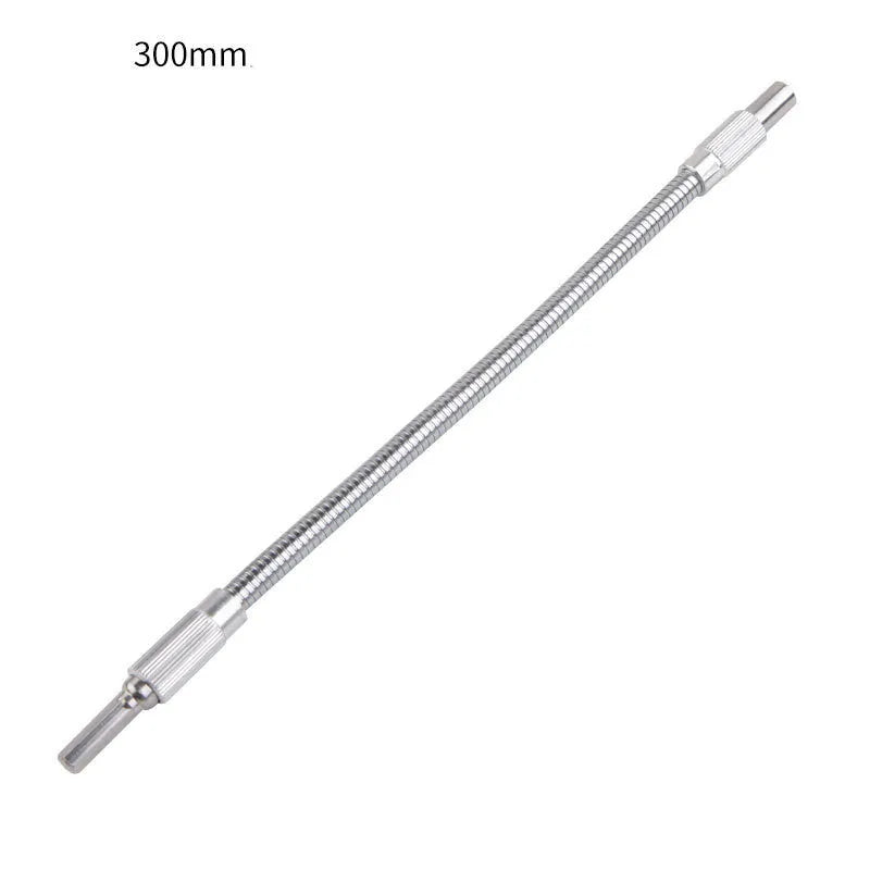 Silver metal flexible shaft with 6.35mm shank for cordless drill extension