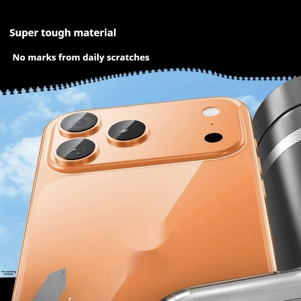Frosted TPU protective back film for iPhone showing fit around camera module
