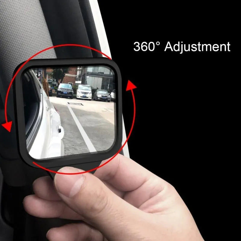 Car interior rear view mirror, plastic and glass, 7 x 6.5 x 1 cm, 50 g, for car van truck