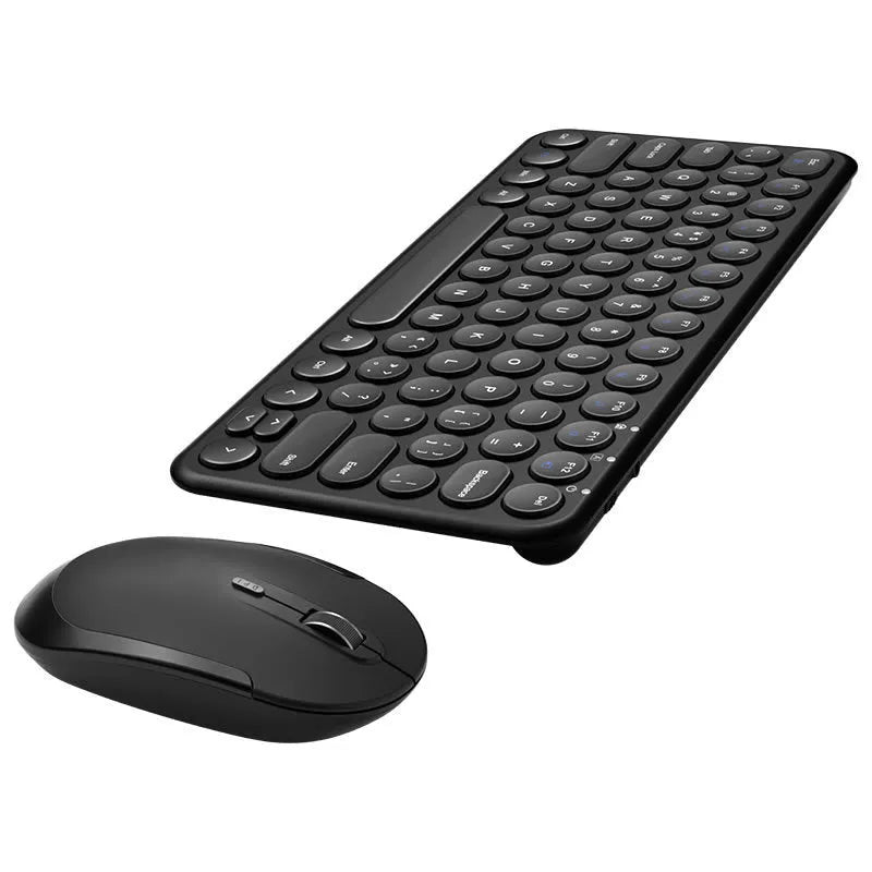 Ultra-thin wireless keyboard and mouse set with muted keys and 1000DPI optical mouse