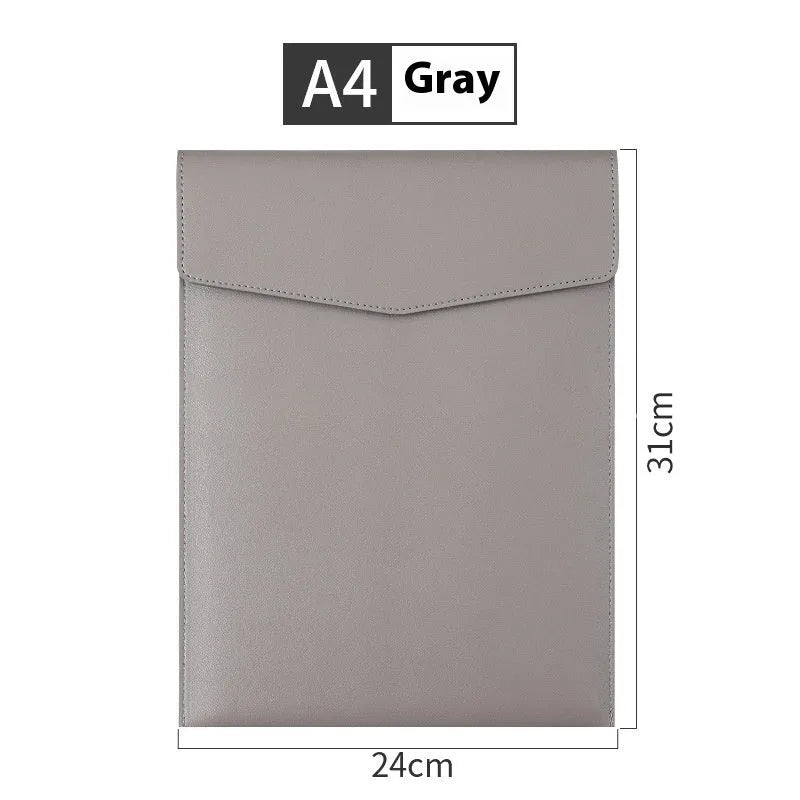 A4 PVC vertical file bag in black, business document organiser with seven colour options
