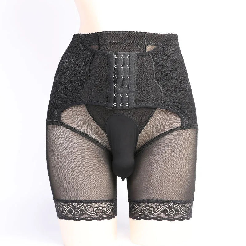 Men's mesh shorts in black and skin colour options with breathable nylon fabric construction