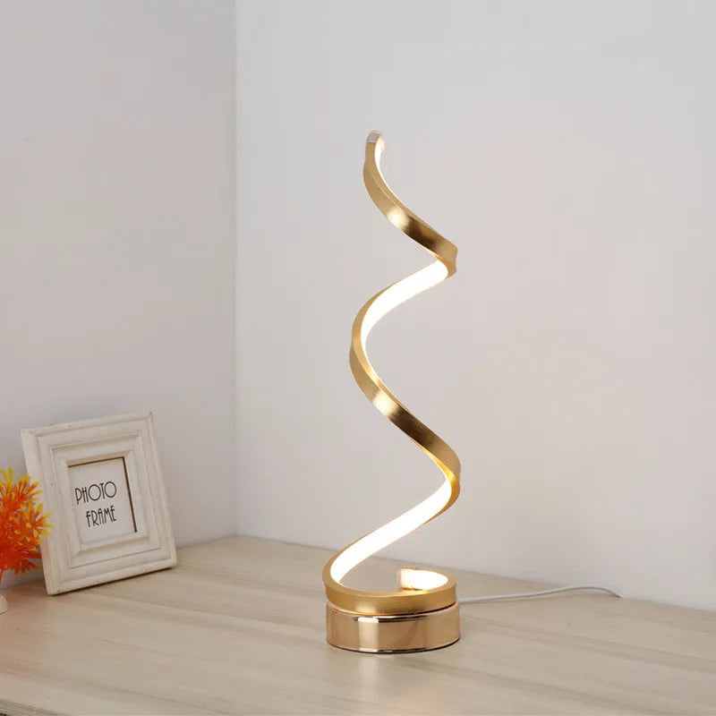 Black or white LED eye protection bedside lamp with 450mm aluminium shade and tri-colour dimming