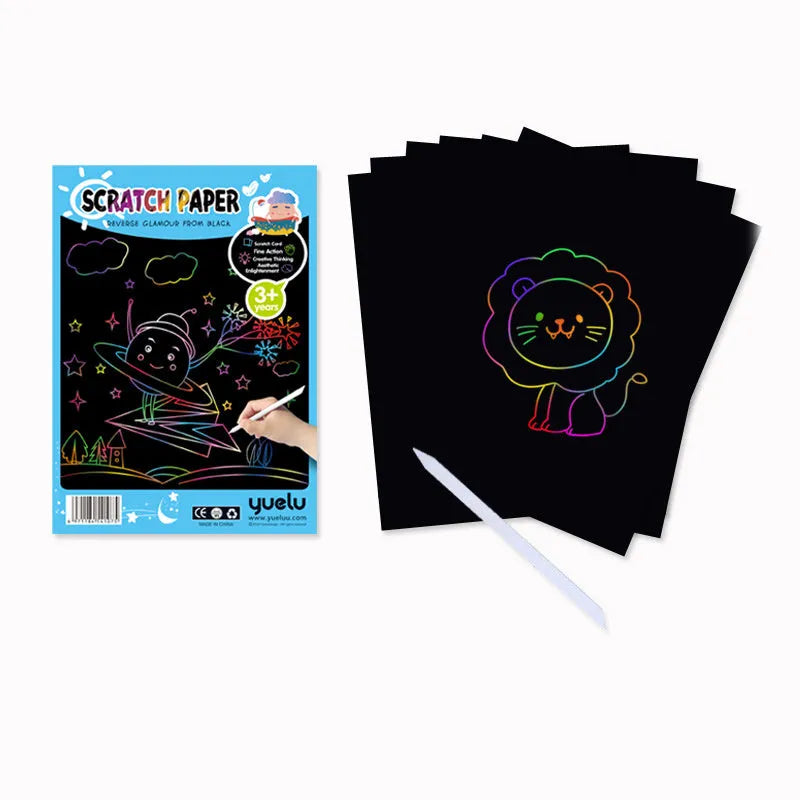 Children's handmade drawing paper A4 colourful solid colour scraping paper 285x210mm
