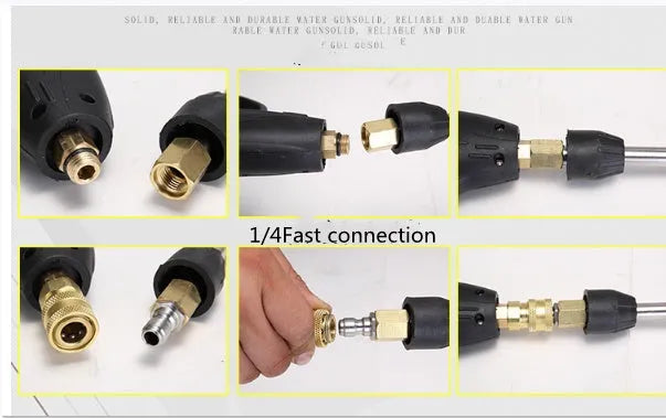 50cm stainless steel pressure washer extension rod with metal tip and copper joint fittings