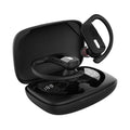 LED digital display Bluetooth 5.0 hanging ear wireless headset in T16 black and T17 black