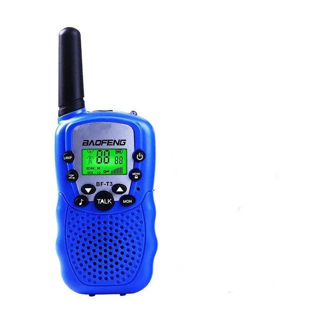 Pair of children's walkie talkies handheld radios in multiple colour options