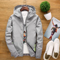 Waterproof polyester fishing jacket with reflective bars and zip pockets, available in 9 colours and sizes S to 7XL