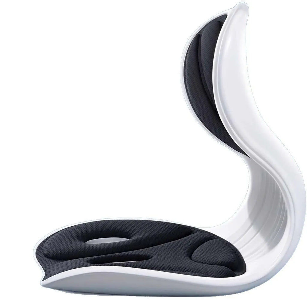 Japanese style waist support seat cushion with lumbar pillow in grey or black colour options