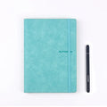 Elfinbook TS A5 loose leaf notebook with imitation leather cover and pen, available in four colours