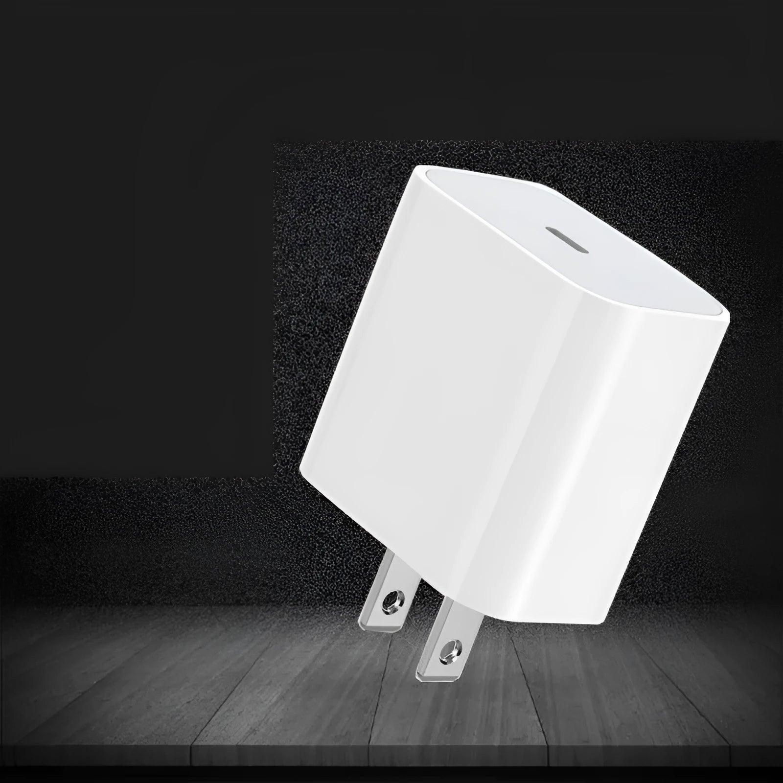 USB-C 18W PD wall charger with attached regional plug and a USB-C to USB-C cable