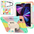 Apple iPad magnetic rotating bracket protective case in colourful rose gold silicone
