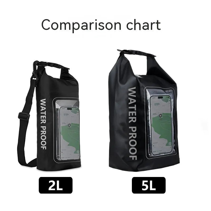500D PVC mesh waterproof crossbody bag shown in selected colour, suitable for swimming and outdoor sports.
