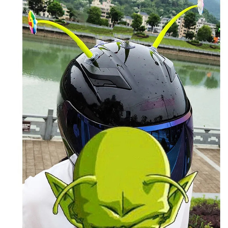 Yellow silicone sunflower helmet decoration with a suction cup on the back.