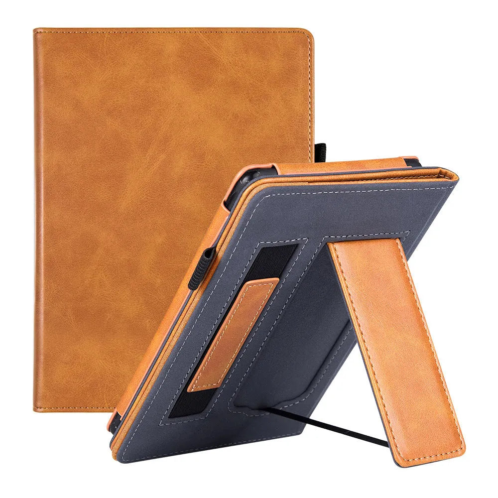Kindle Paperwhite 5 leather case with built-in wrist strap in assorted colours