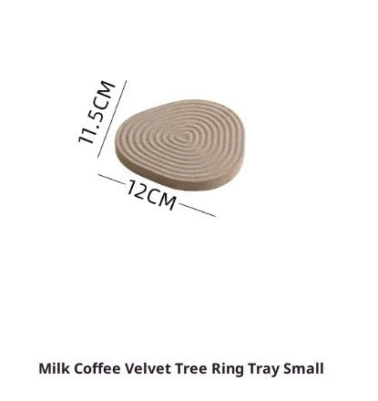 Flannel tree wheel jewellery display stand with rotating design, small size 12x11.5cm, black colour