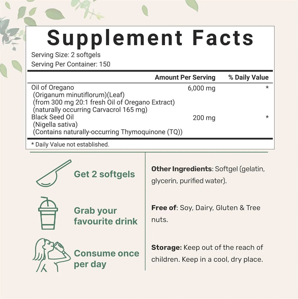 Butter Black Seed Oil Soft Capsules bottle showing vegetarian softgels for adult supplementation.