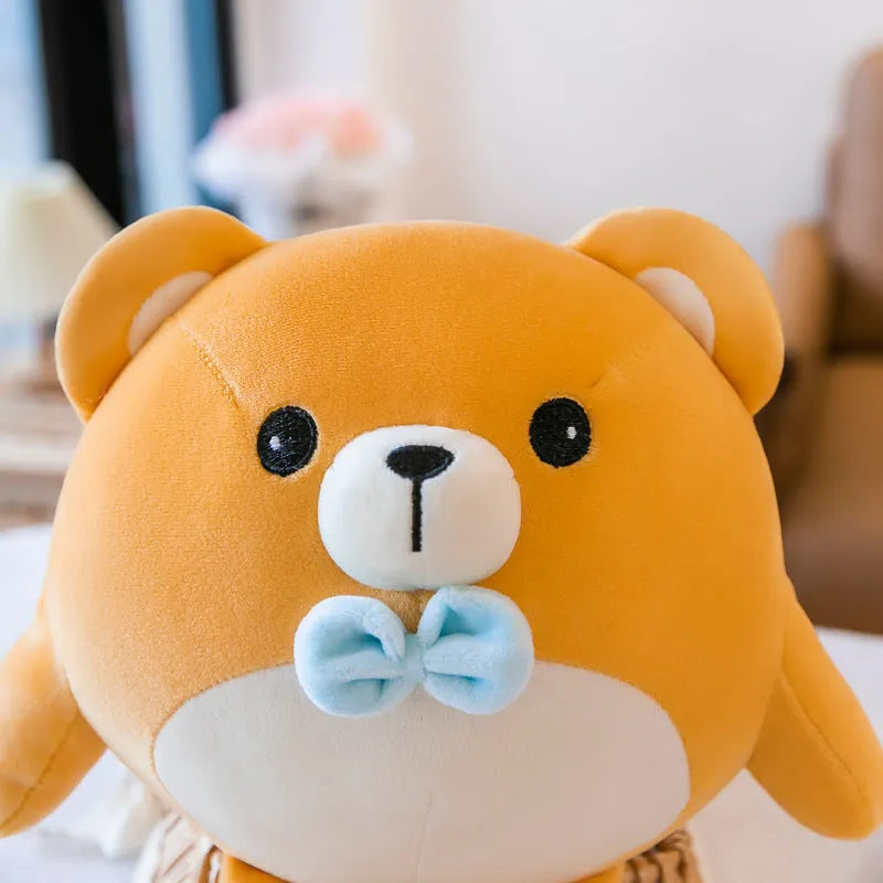 Cute baby bear pillow plush toy in Little Bear colour, soft stuffed animal, 30cm height